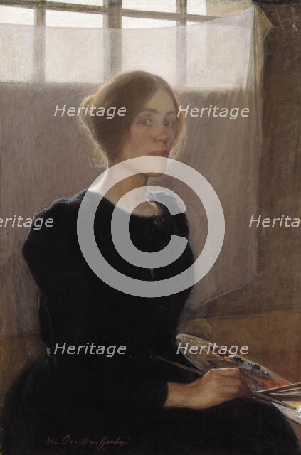 Self-portrait, 1900. Creator: Danielson-Gambogi, Elin (1861-1919).