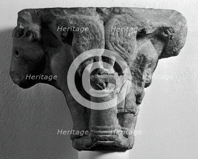 Capital with Bull and Worker, 1100/25. Creator: Unknown.