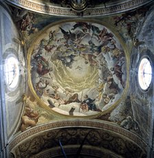 Frescos in the dome of the central apse in the cathedral of Jaca, work by Fray Manuel Bayeu.