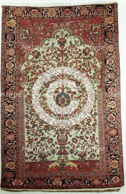 Prayer Carpet (Sarouk Style), Persia, 1875/1900. Creator: Unknown.