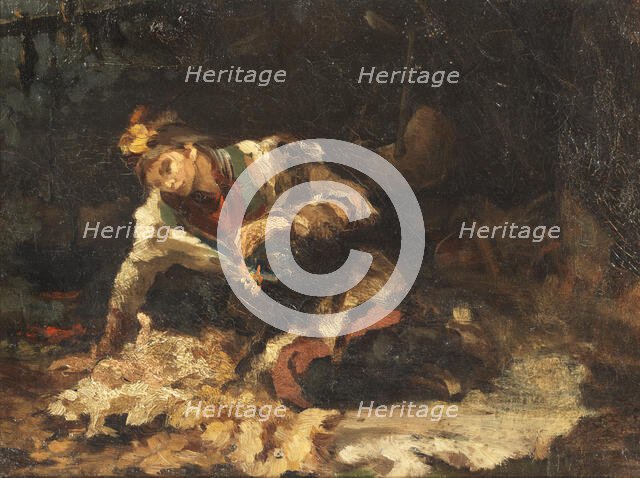 Sami Woman and her Child, 1870s. Creator: Anna Nordlander.