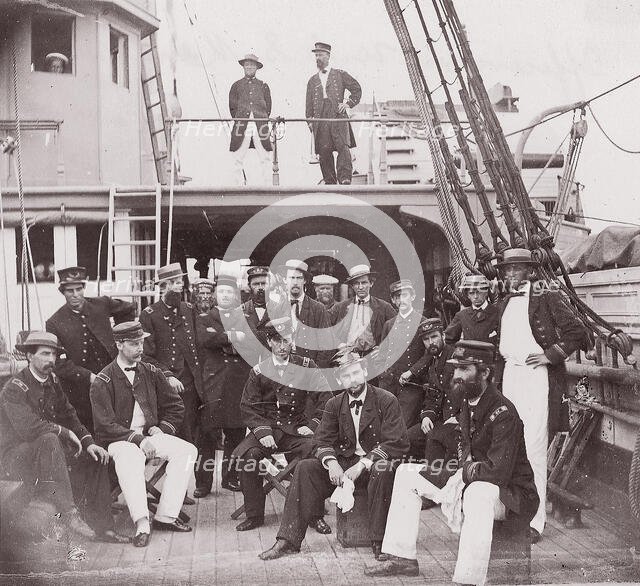 Officers of "Mendota", 1861-65. Creator: Unknown.