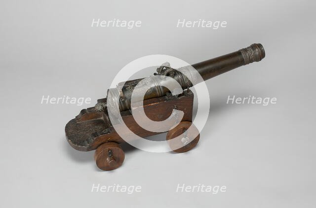 Model Field Cannon with Carriage, France, 1677. Creator: Unknown.