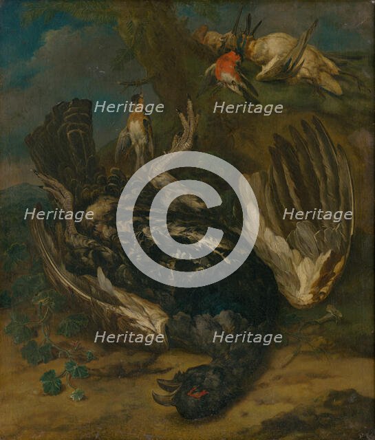 Still life with a capercaillie, 1720-1730. Creator: Johann Georg de Hamilton.