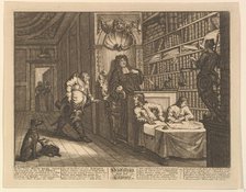 Hudibras and the Lawyer (Twelve Large Illustrations for Samuel Butler's Hudibras, Plate..., 1725-68. Creator: William Hogarth.