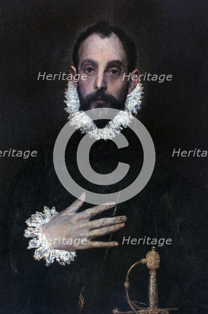 'A Nobleman with his Hand on his Chest', c1577-1584. Artist: El Greco
