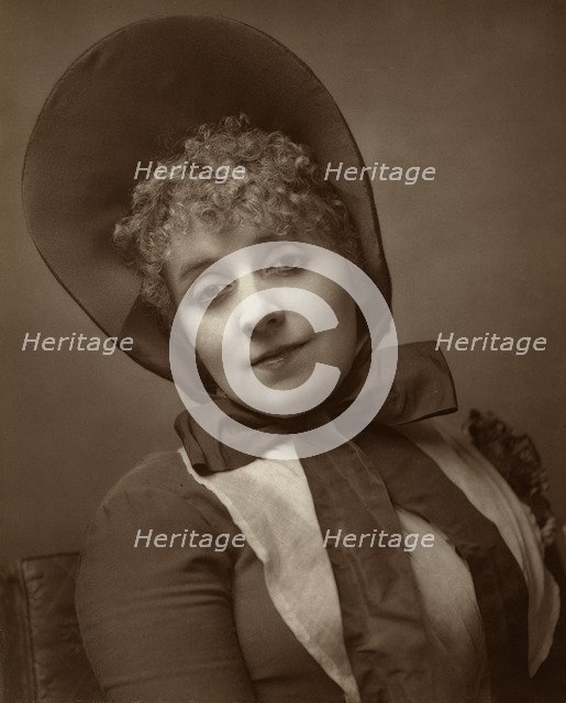 Kate Santley, American-born British actress, singer, comedienne, and theatre manager, 1883. Artist: St James's Photographic Co