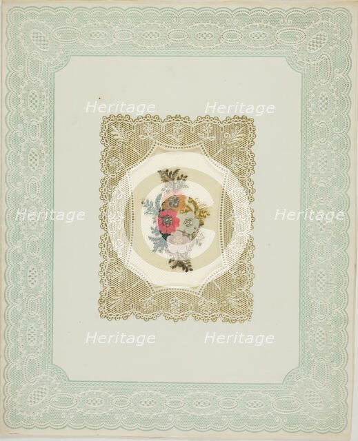 Untitled Valentine (Flowers), c. 1850. Creator: Unknown.