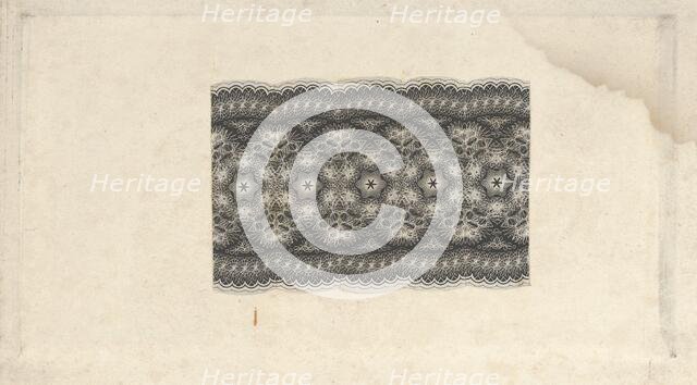 Banknote motifs: band of lace-like lathe work ornament, ca. 1824-42. Creator: Durand, Perkins & Co.