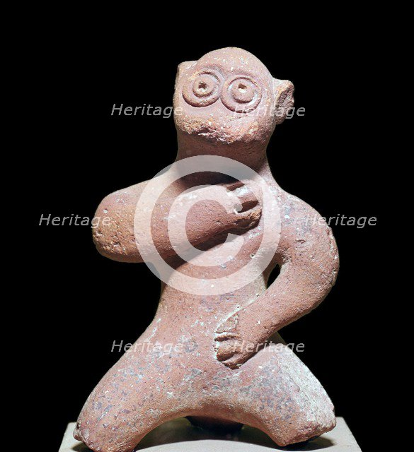 Indian terracotta statuette of a monkey, 1st century BC. Artist: Unknown