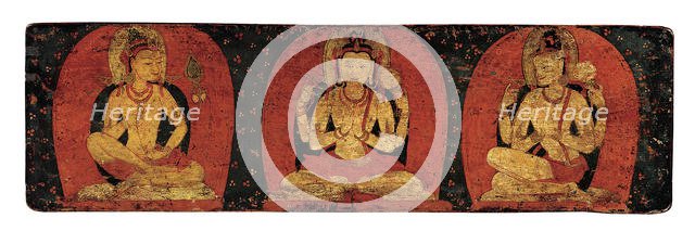 Pair of Manuscript Covers with Three Deities and Three Hierarchs, ca. 12th century. Creator: Unknown.