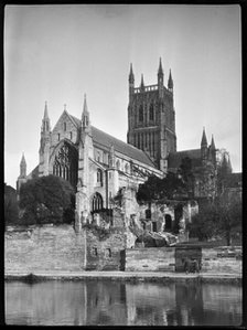 Worcester Cathedral, College Yard, Worcester, Worcestershire, 1935. Creator: Marjory L Wight.