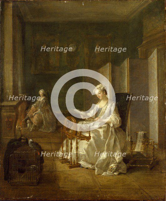 Interior with two Women, late 1730s-early 1740s. Artist: Etienne Jeaurat.