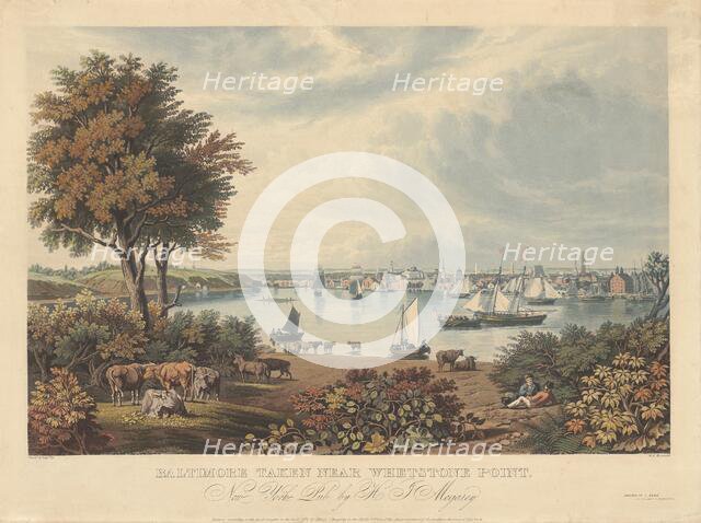 Baltimore Taken near Whetstone Point, published 1831. Creator: William James Bennett.
