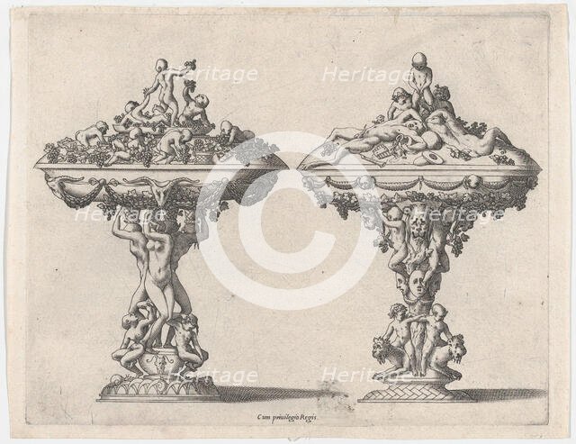 Two Cups, 16th-17th century. Creator: Rene Boyvin.