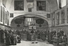 Capuchins in the choir singing vespers, 1898. Creator: Unknown.