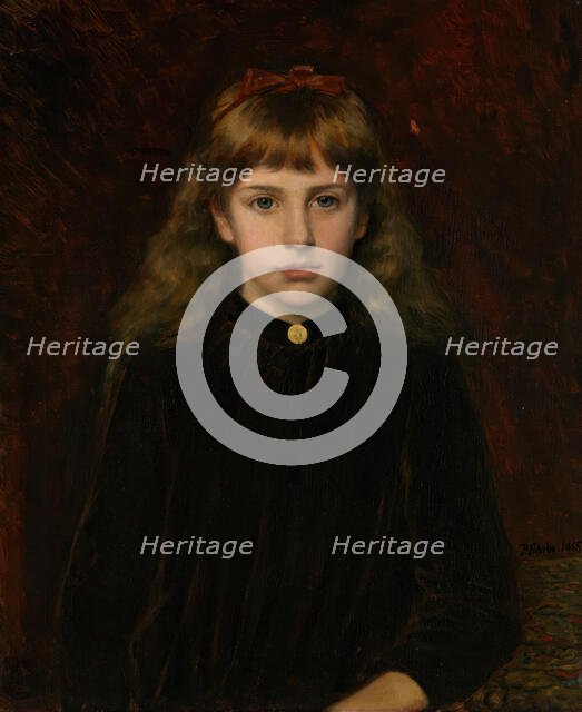 Portrait of Dagny Kiær, 1885. Creator: Peter Nicolai Arbo.