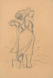 Woman with a spade, 1930-1935. Creator: Arnold Peter Weisz-Kubincan.