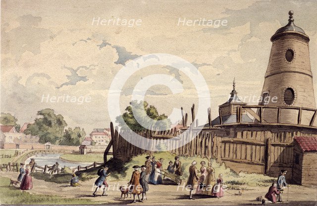 View of New River Head, Finsbury, London, c1750. Artist: Unknown
