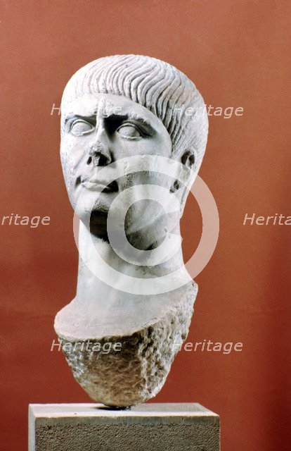Head of Trajan, Roman Emperor, 98-117 AD. Artist: Unknown