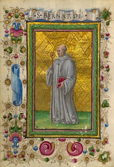 Saint Bernard; Gualenghi-d'Este Hours, about 1469. Creator: Taddeo Crivelli.