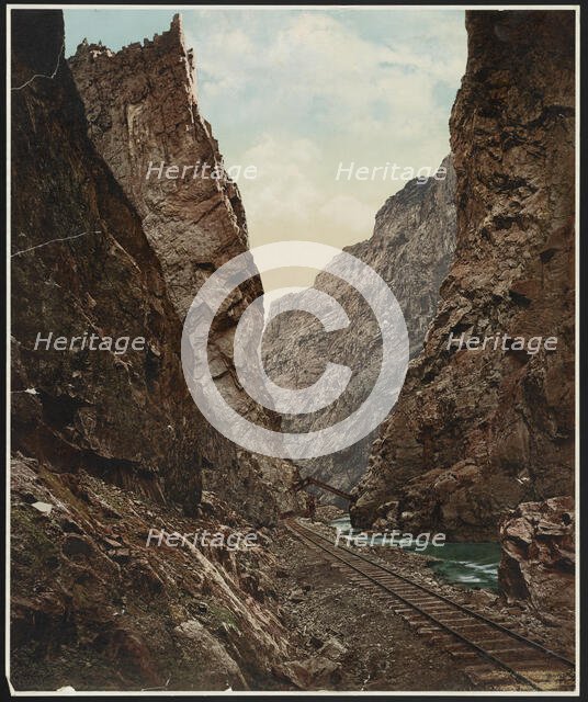 Royal Gorge, Canyon of the Arkansas, Colorado, c1898. Creator: William H. Jackson.