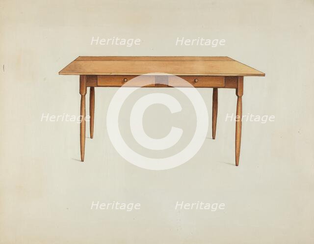 Shaker Kitchen Table, c. 1936. Creator: Ray Holden.