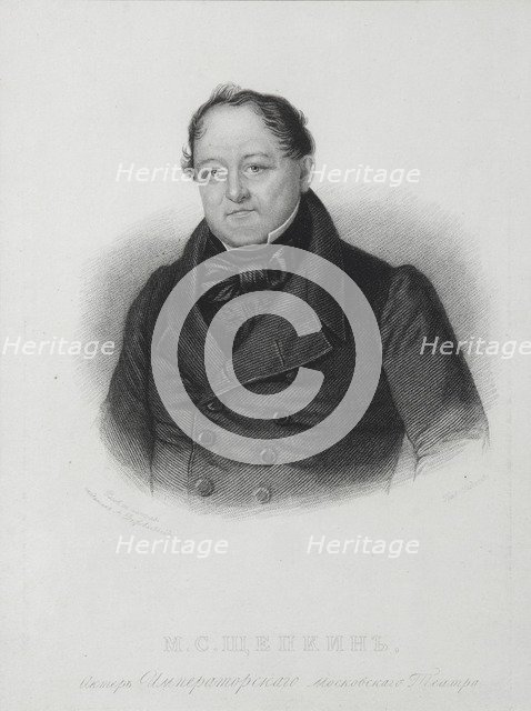 Portrait of Mikhail Semyonovich Shchepkin (1788-1863), Early 1840s.