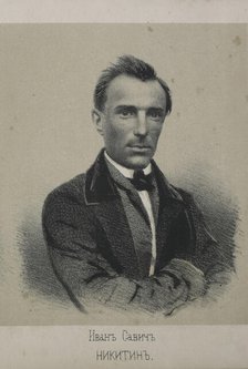 Portrait of poet Ivan Savwitsch Nikitin (1824-1861), 1861. Creator: Timm, Wassili (George Wilhelm) (1820-1895).
