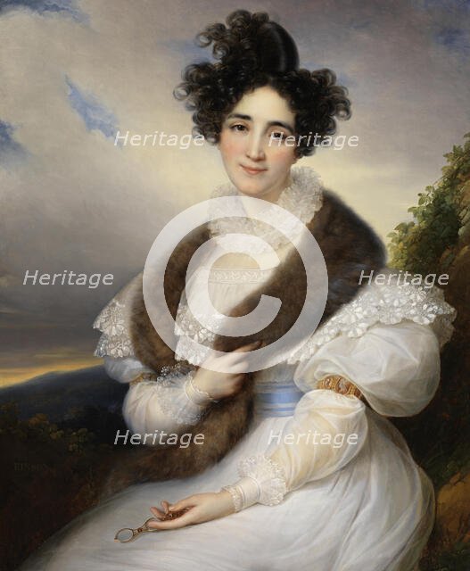 Portrait of Marie-Joséphine-Emilie Lafont-Porcher, c. 1827. Creator: Kinson, François-Joseph (1770-1839).