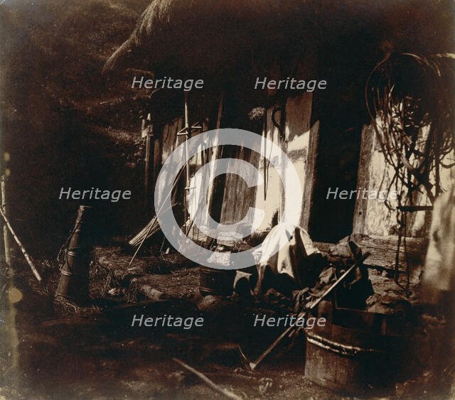 [Farmyard Scene], 1850-54. Creator: V. Dijon.