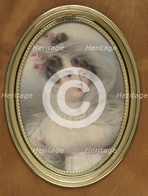 Portrait of Hortense de Perregaux, Duchess of Ragusa, 1818. Creator: Jean-Baptiste Isabey (French, 1767-1855).
