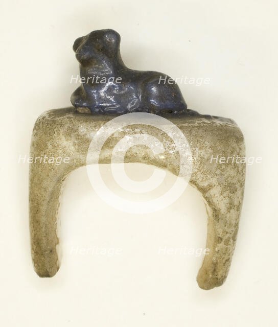 Ring with a Recumbent Lion, Egypt, New Kingdom, Dynasty 18-20 (about 1550-1069 BCE). Creator: Unknown.