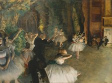 The Rehearsal of the Ballet Onstage, ca. 1874. Creator: Edgar Degas.