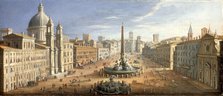 A view of the Piazza Navona, Rome, c1730. Creator: Hendrik Frans van Lint.