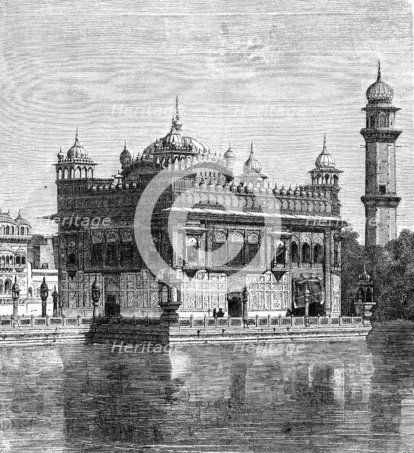The Golden Temple and the Lake of Immortality at Amritsar, India, 1895. Artist: Unknown