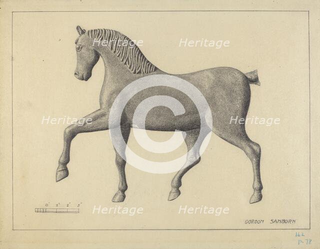 Horse Weather Vane, c. 1937. Creator: Gordon Sanborn.