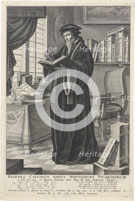 Portrait of John Calvin (1509-1564), Mid of 17th cen..