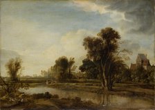 Village Pond, c1645. Creator: Aert van der Neer.