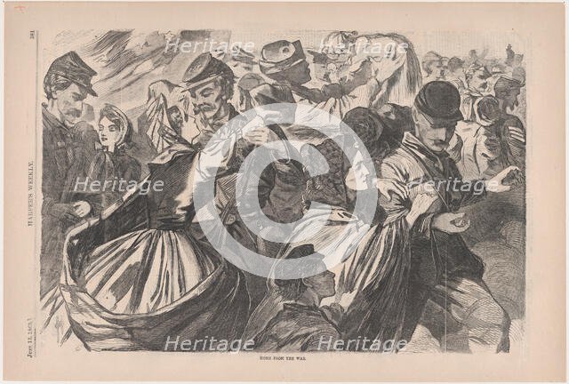 Home from the War (Harper's Weekly, Vol. VII), June 13, 1863. Creator: Unknown.