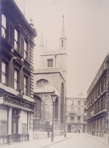 St Mary Axe and St Andrew Undershaft, London, 1911. Artist: Anon