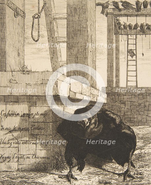 Le Corbeau, 1859. Creator: Felix Bracquemond.