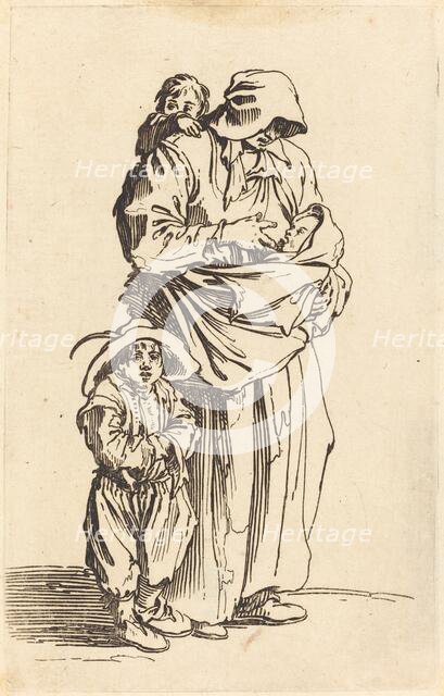 Mother and Three Children, c. 1622. Creator: Jacques Callot.