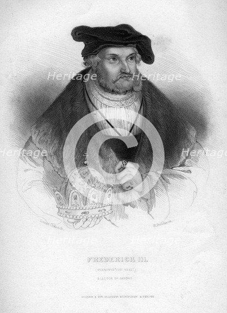 Frederick III, Elector of Saxony, (1463-1525).Artist: H Robinson