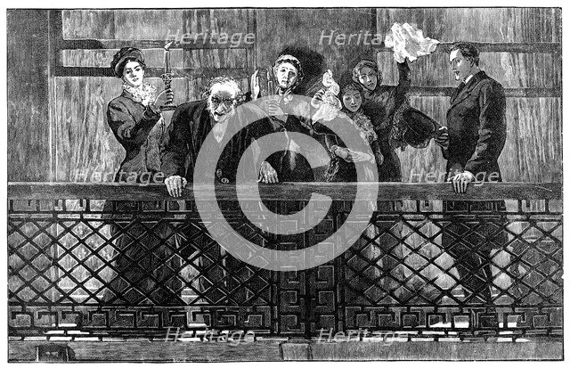 'Mr Gladstone Addressing the Crowd from the Balcony', late 19th century. Artist: Unknown