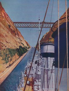 'Completed in 1893, the Corinth Canal', 1937. Artist: Unknown.