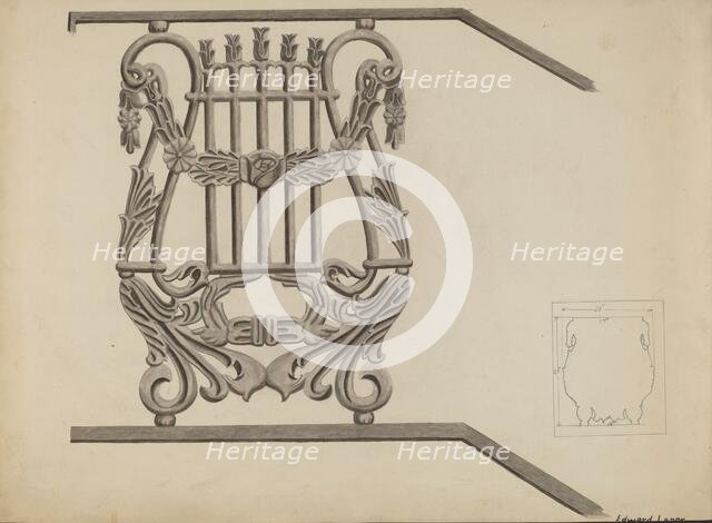 Iron Bannister, c. 1936. Creator: Edward L Loper.