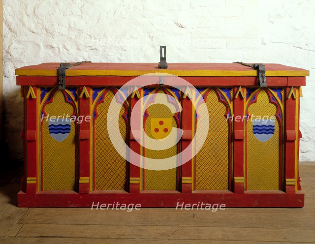Replica Chest in the Medieval Merchant's House, French Street, Southampton, Hampshire, 1988. Artist: Paul Highnam
