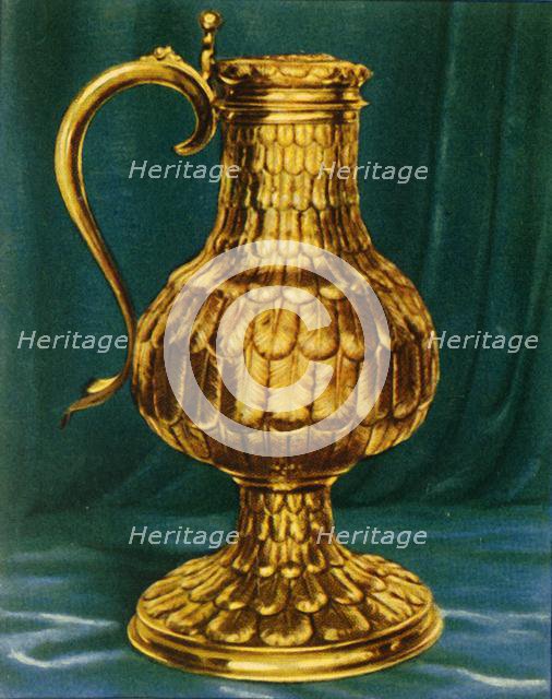 'Flagon with "Feather-Work"', 1938. Creator: Unknown.