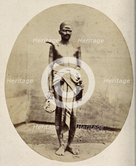 Benares, India: a Hindu man wearing a loin-cloth, c1860. Creator: Unknown.